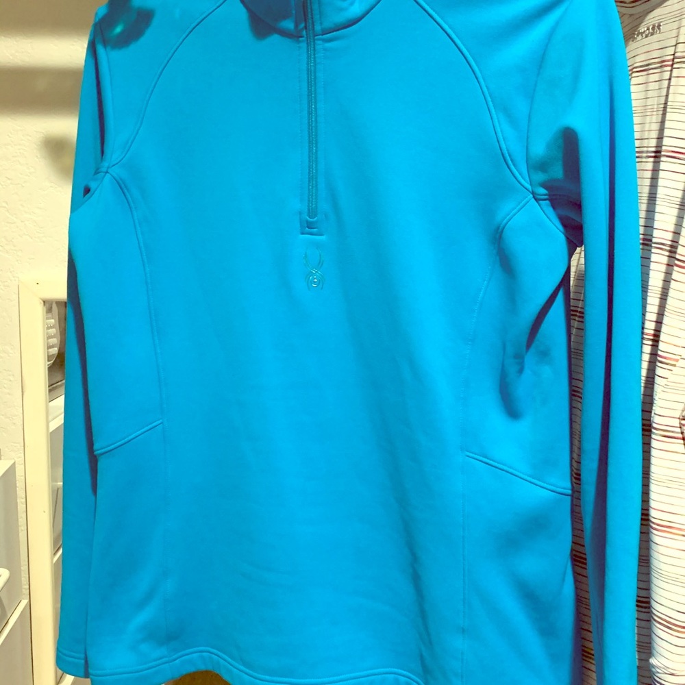 SPYDER 1/4 zip, mock turtle neck, long sleeve